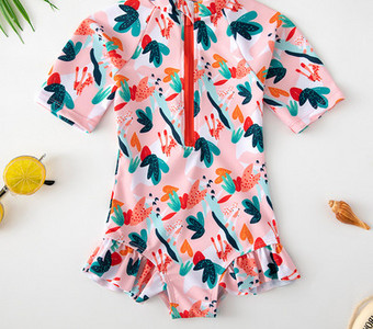 Új modell összes gyerek fürdőruha cipzárral lányoknak