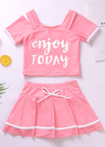 Gyermek fürdőruha lány hasított szoknya közepes gyermek fürdőruha 2021 lány aranyos hercegnő baba meleg tavaszi fürdőruha