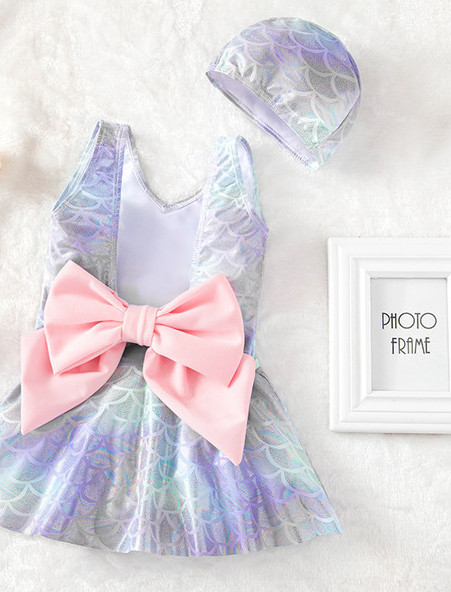 Divatos gyerek fürdőruha lányoknak szalaggal