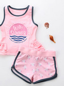Új modell gyerek fürdőruha lányoknak - két részből áll