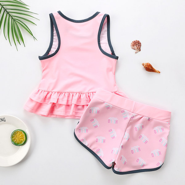 Új modell gyerek fürdőruha lányoknak - két részből áll