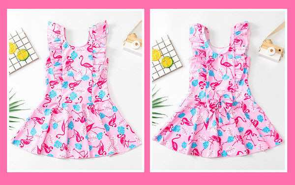 Παιδικό ολόσωμο μαγιό με έγχρωμη στάμπα