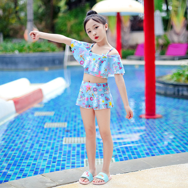 Παιδικό μαγιό σε ροζ και μπλε σε δύο χρώματα