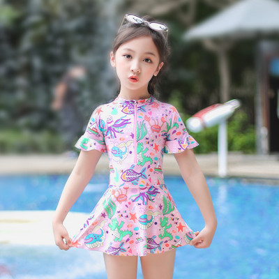 Νέο μοντέλο παιδικά μαγιό με πολύχρωμη απλικέ για κορίτσια