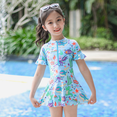 Νέο μοντέλο παιδικά μαγιό με πολύχρωμη απλικέ για κορίτσια