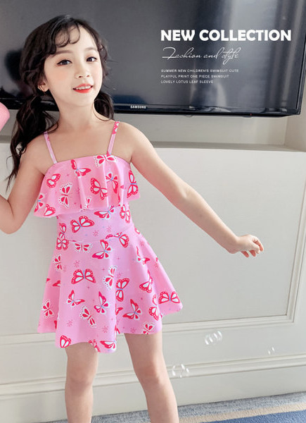 Modern, mintás gyerek fürdőruha lányoknak