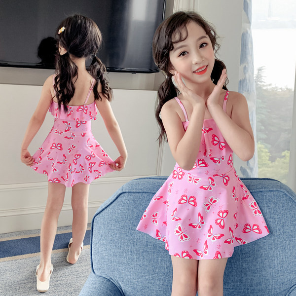 Modern, mintás gyerek fürdőruha lányoknak