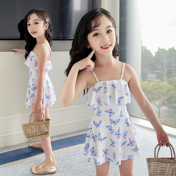 Modern, mintás gyerek fürdőruha lányoknak