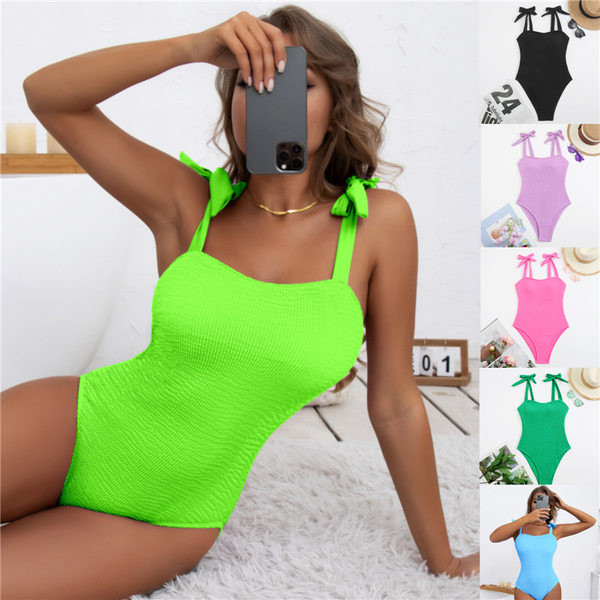 Női fürdőruha nyakkendővel több színben