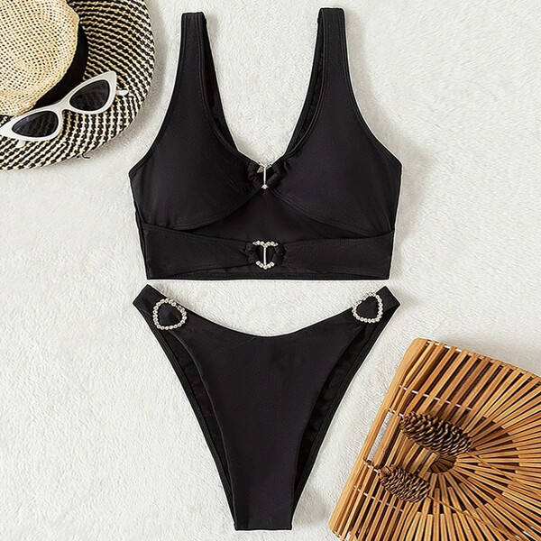 Női kétrészes fürdőruha díszkövekkel új modell