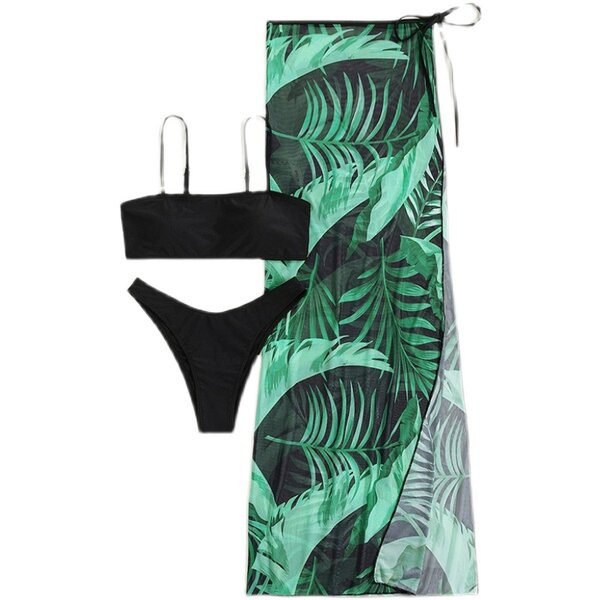 Modern női fürdőruha három részből áll