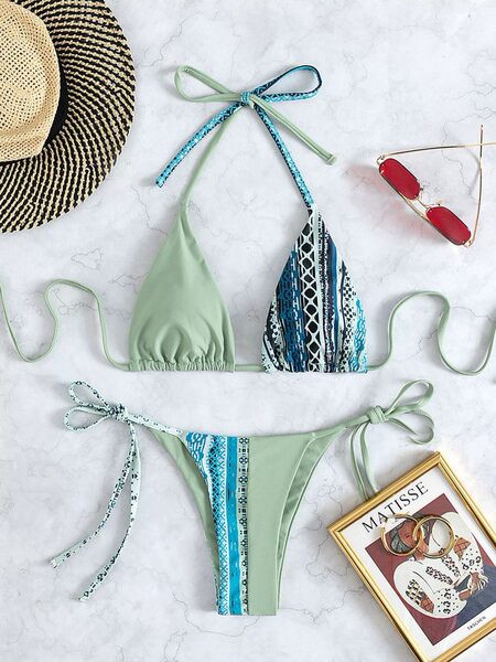 Új modell női fürdőruha kétrészes, megkötős