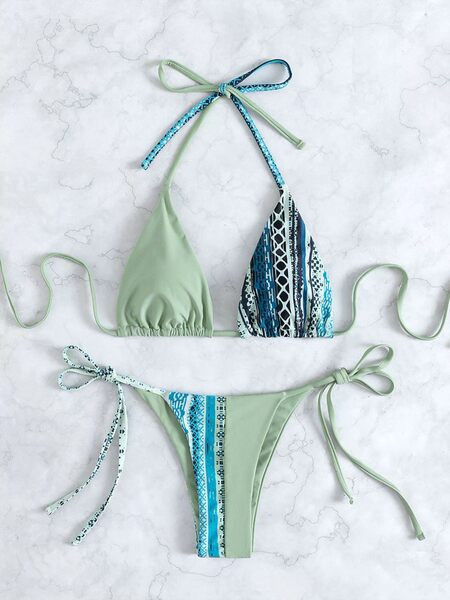 Új modell női fürdőruha kétrészes, megkötős