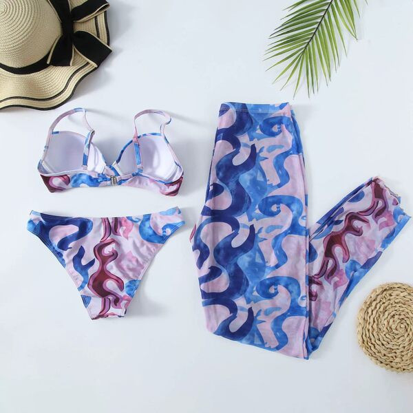 Női modern háromrészes fürdőruha új modell