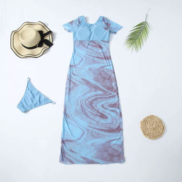 Új modell kétrészes női fürdőruha szögletes nyakkivágással