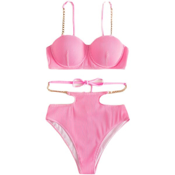 Modern kordbársony fürdőruha fém elemmel