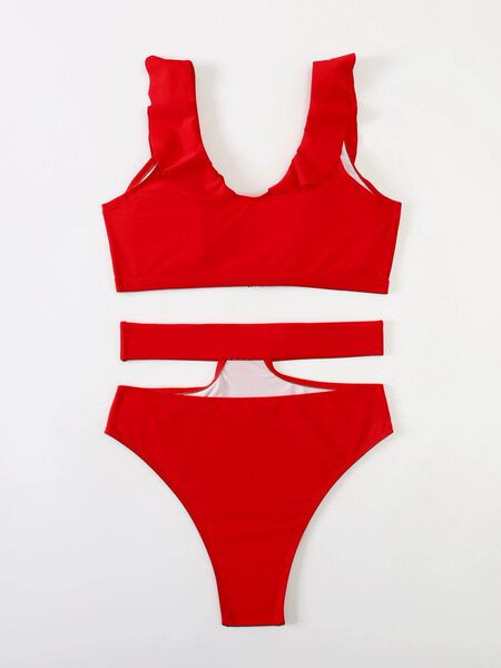 Piros színű női fürdőruha