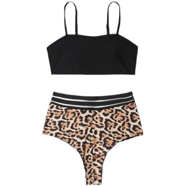 Leopárd mintás női fürdőruha
