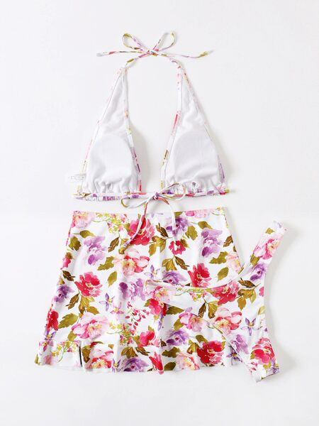 Virágmintás női fürdőruha