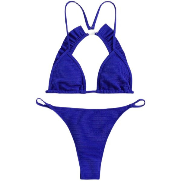 Női kordbársony fürdőruha fürtökkel - kivágott modell