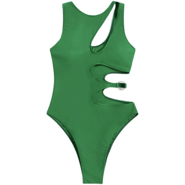 Divatos női fürdőruha kivágott elemekkel