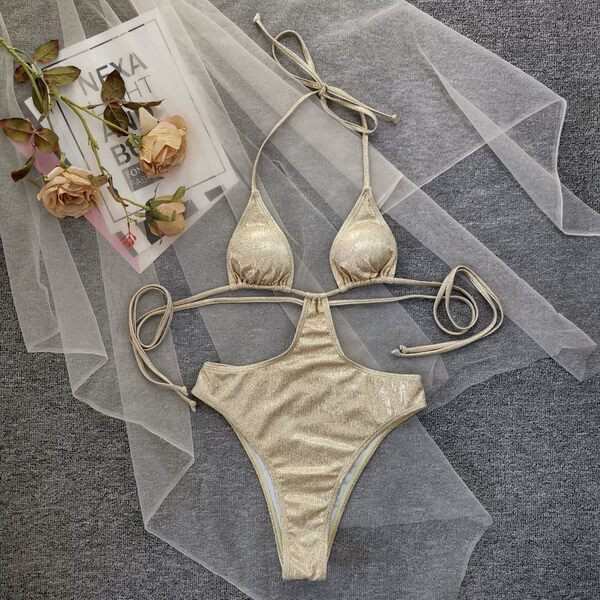 Uus mudel täis naiste pangasid lipsudega - kuldset värvi