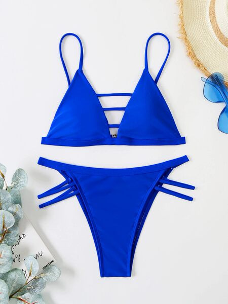 Kétrészes női fürdőruha kék színben