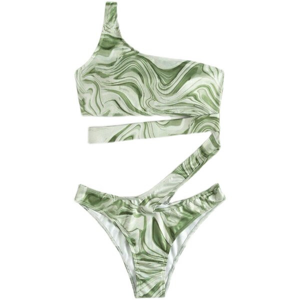 Moodne roheliste väljalõigetega ujumistrikoo