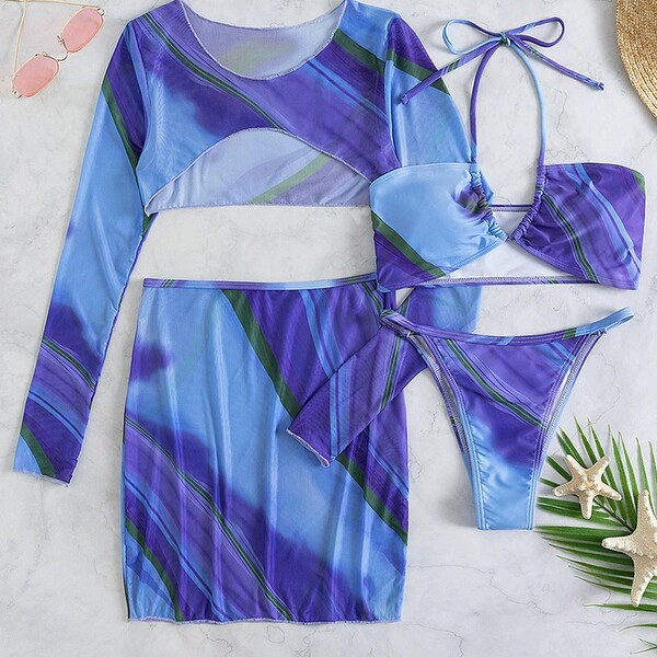 Női fürdőruha kék színben