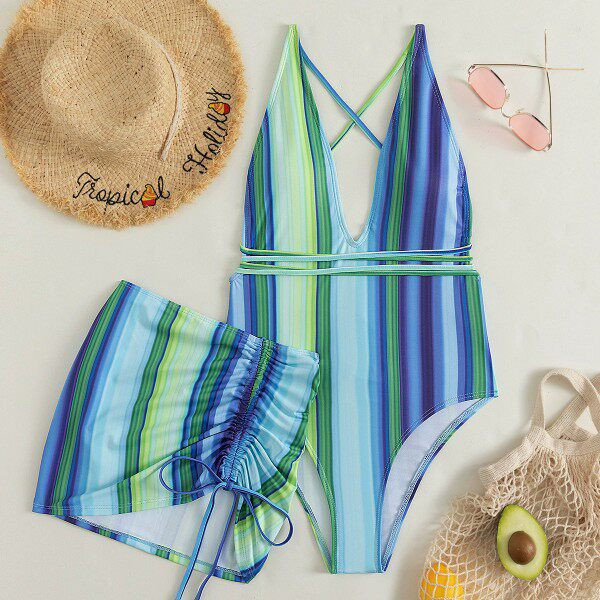 Naiste täisujumistrikoo seljal ristsidemetega