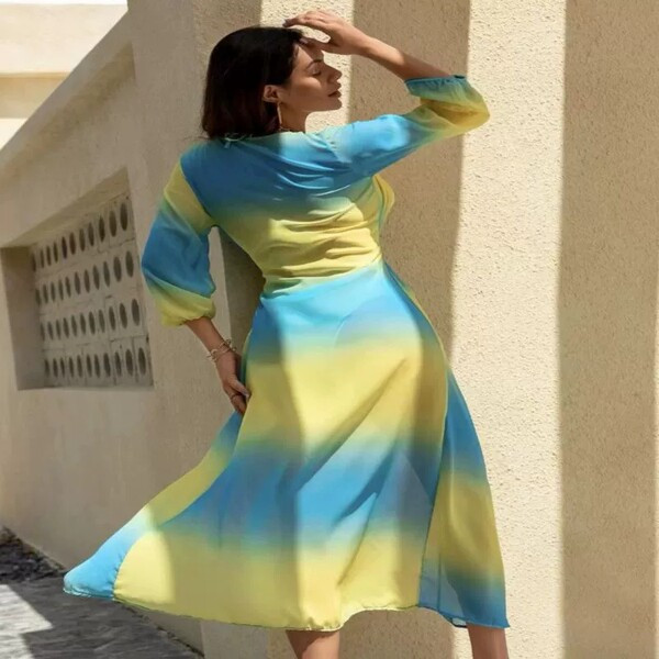 Női fürdőruha irizáló színekben és pareo - szett