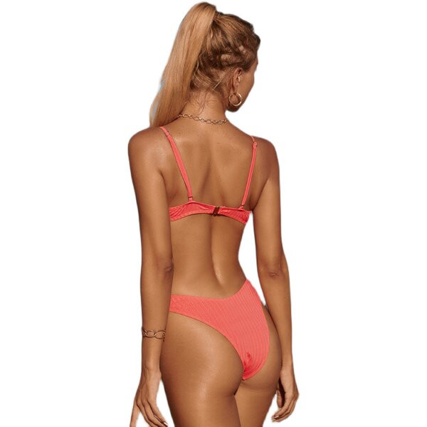 Női kordbársony fürdőruha rózsaszín színben