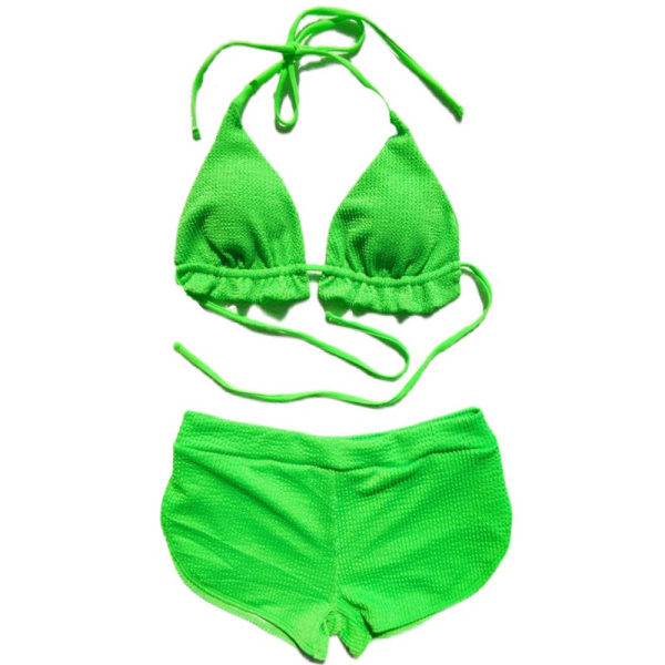 Naiste velvetist rohelist värvi ujumistrikoo