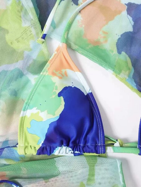 Uut mudelit värvi ujumistrikoo pareoga naistele