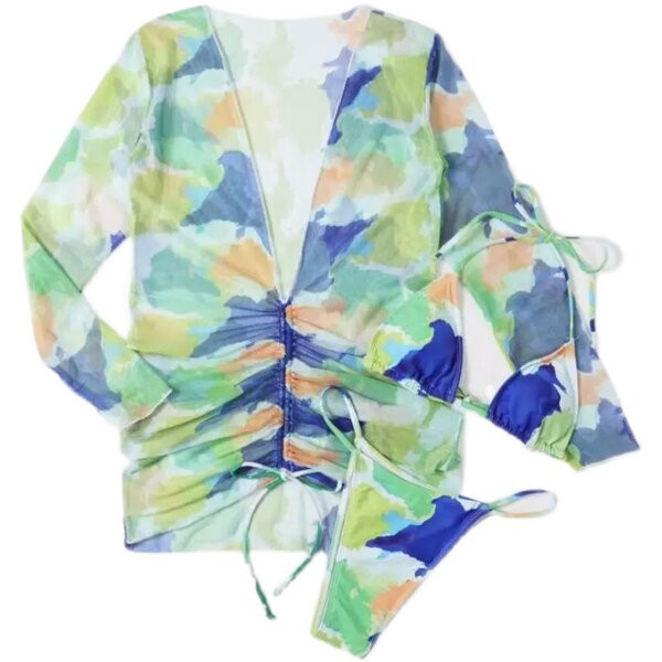 Uut mudelit värvi ujumistrikoo pareoga naistele