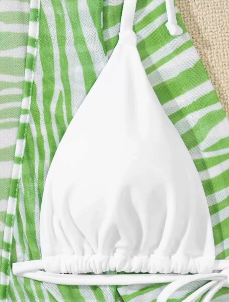 Σετ παραλίας από τρία μέρη μαγιό και φόρεμα