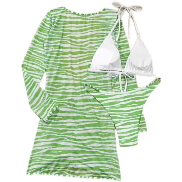 Σετ παραλίας από τρία μέρη μαγιό και φόρεμα