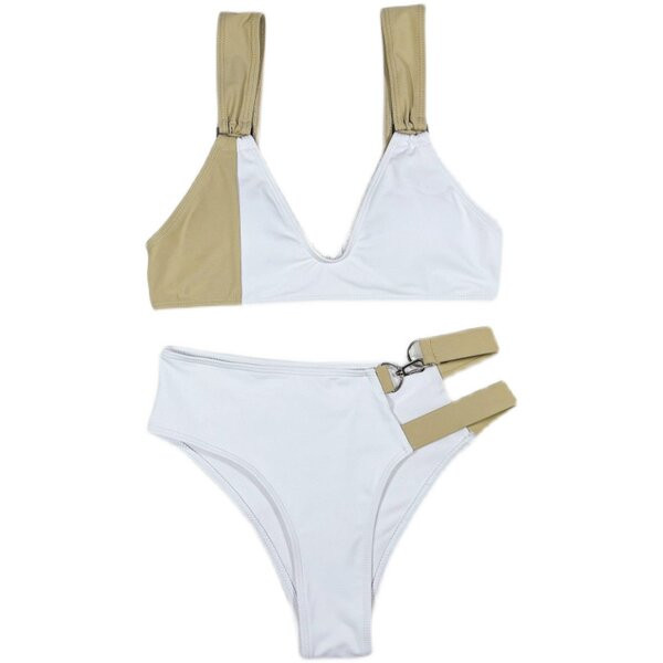 Új modell női fürdőruha két részből, fém elemmel
