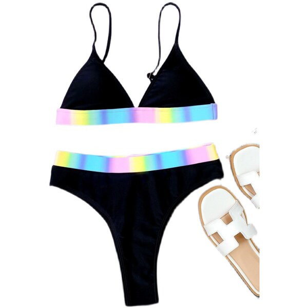 Kétrészes női fürdőruha fekete színben