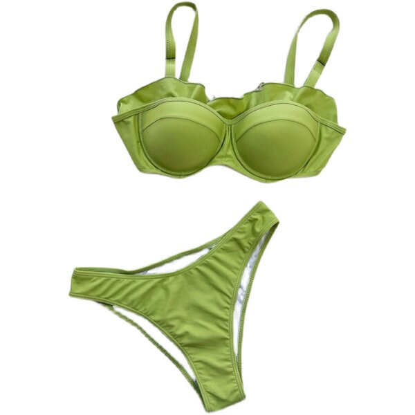 Rohelist värvi naiste ujumistrikoo kaheosaline