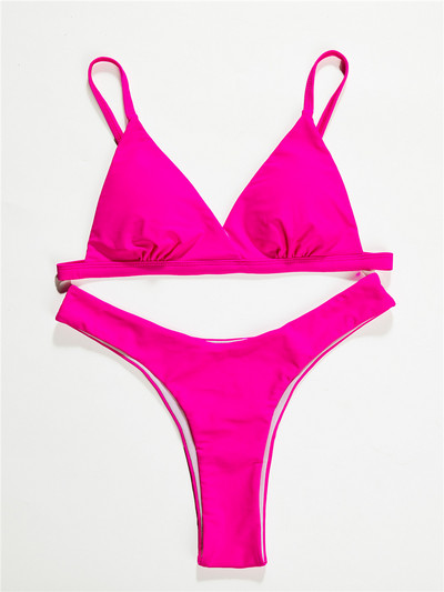 Kétrészes női fürdőruha új modellje vékony pántokkal és fém rögzítéssel