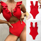 Divatos fürdőruha műanyag karikával és fürtökkel