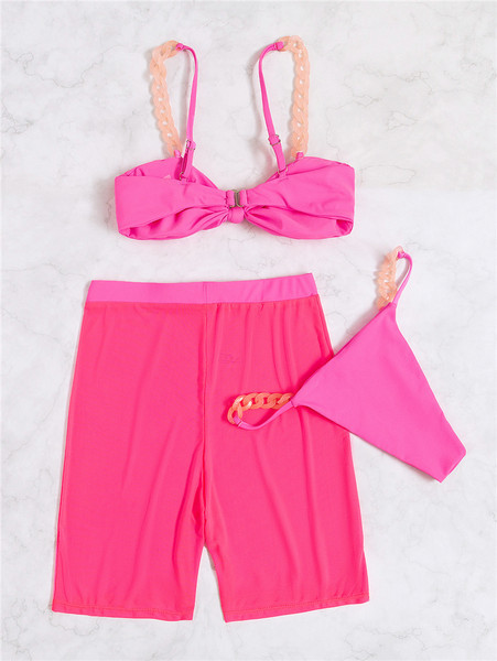 Háromrészes női fürdőruha rövidnadrággal