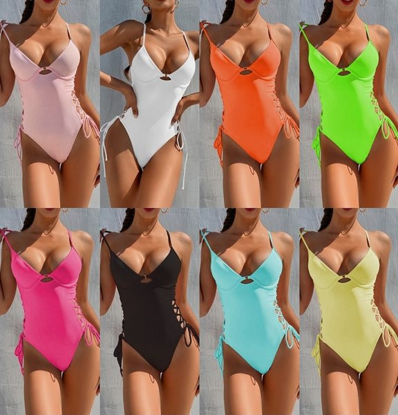 Ολόσωμο μαγιό με με κορδόνια