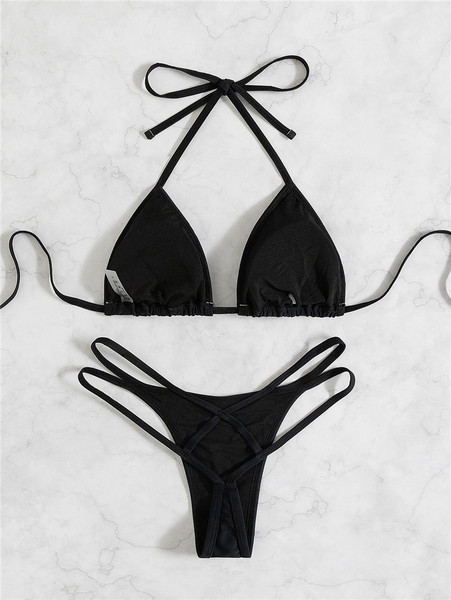 Μαγιό σε δύο μέρη  για γυναίκες με κορδόνια