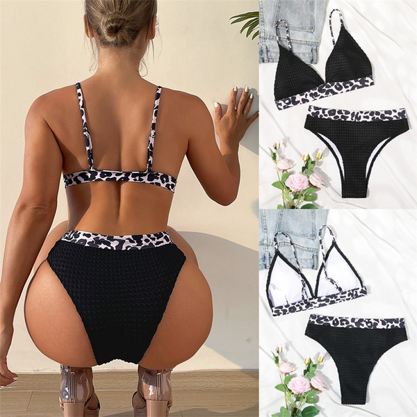 Moodne naiste ujumistrikoo õhukeste rihmadega - musta värvi