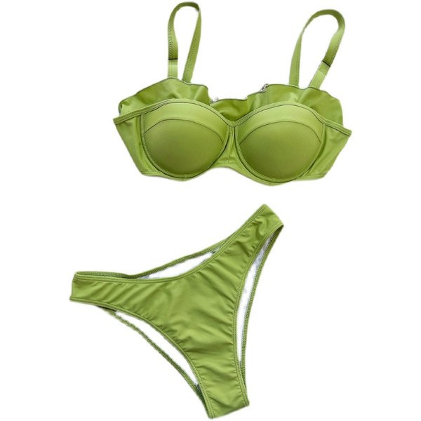 Kétrészes női fürdőruha zöld színben