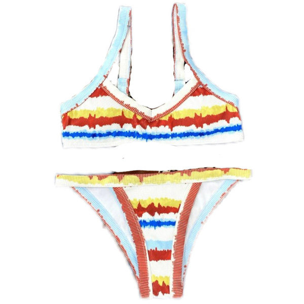 Új, két részből álló csíkos fürdőruha modell