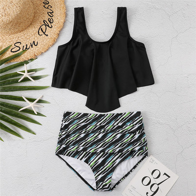 Kétrészes női fürdőruha rátéttel új modell