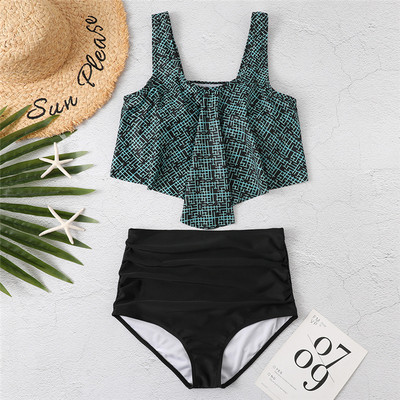 Kétrészes női fürdőruha rátéttel új modell